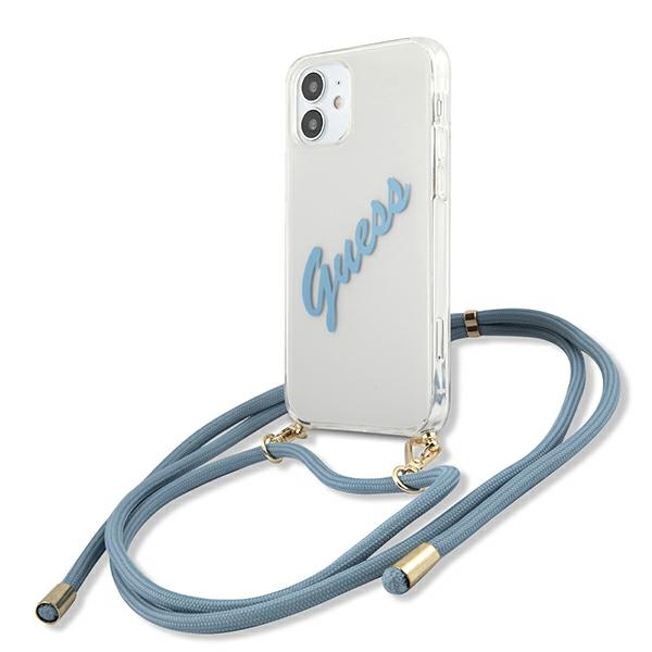 Guess GUHCP12SCRTVSBL iPhone 12 mini 5.4" sininen/sininen kovakotelo Script Vintage