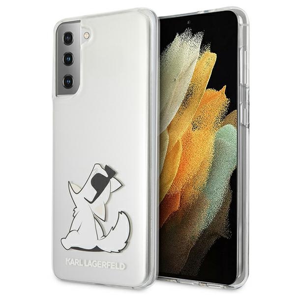 Karl Lagerfeld Choupette Fun Kotelo Samsung Galaxy S21+ - läpinäkyvää