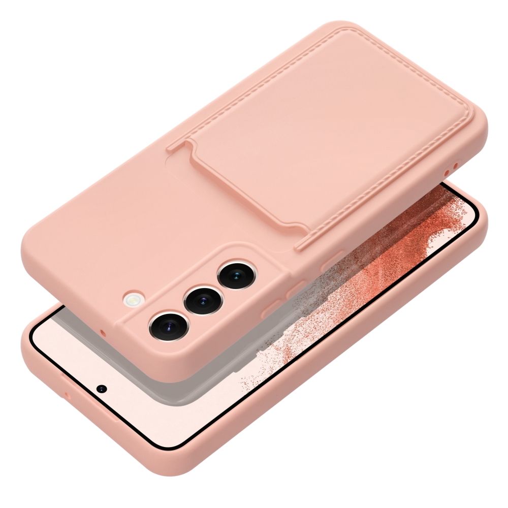 Suojakuori Samsung A35 5G:lle Card Case vaaleanpunainen