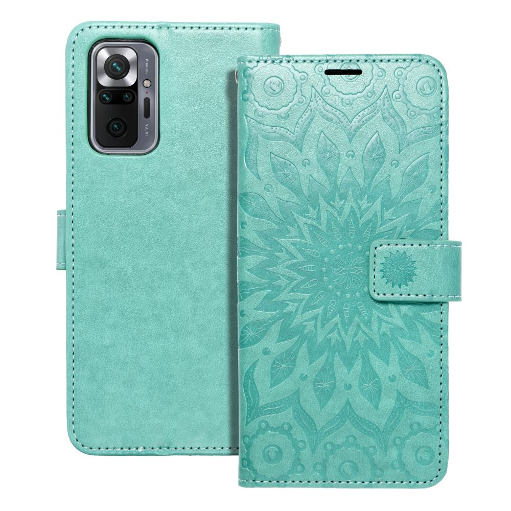 MEZZO Book-suojakuori Xiaomi Redmi Note 10 Pro:lle mandala vihreä