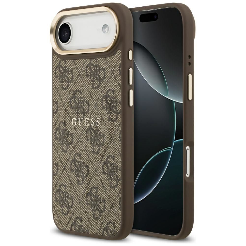 Guess 4G PU Classic Logo MagSafe suojakuori iPhone 17 Air:lle - ruskea