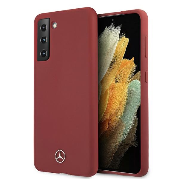 Mercedes Silikoni Line kotelo Samsung Galaxy S21+ - punainen