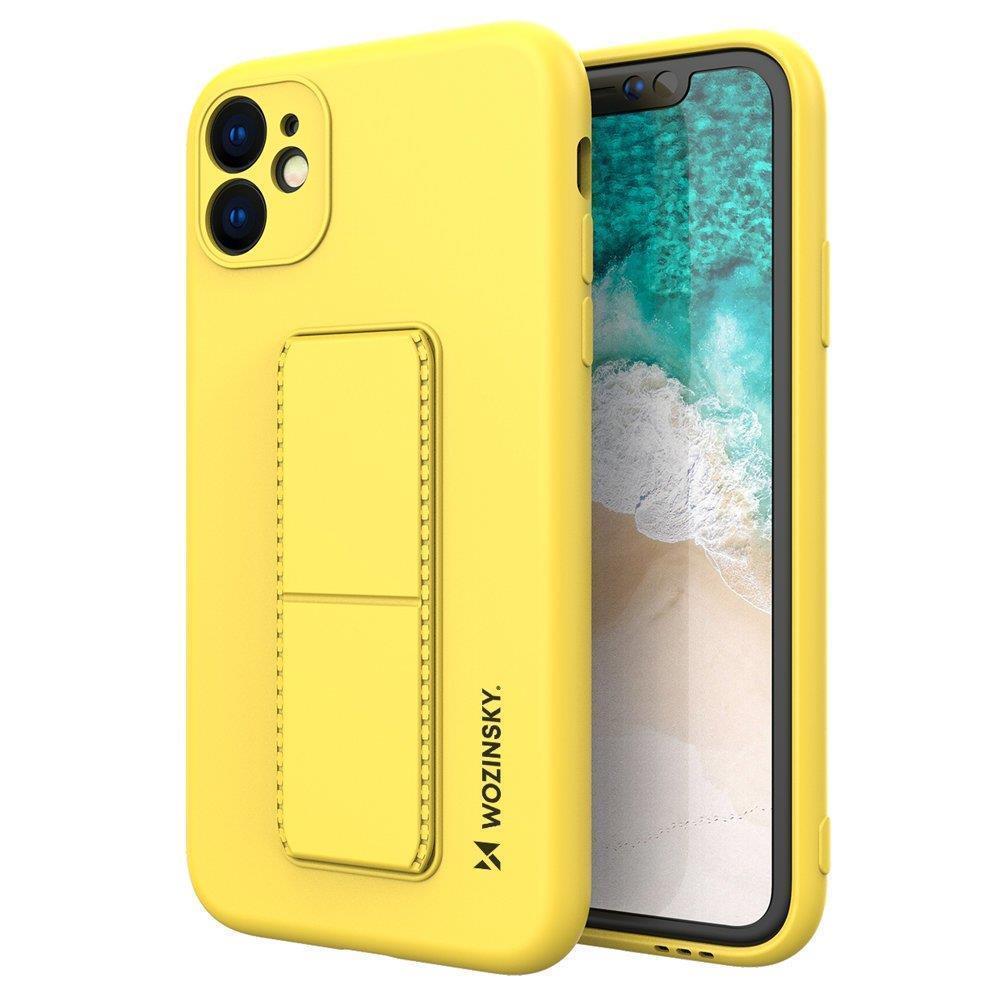 Wozinsky Kickstand Case silikoni tapauksessa jalusta Samsung Galaxy A32 5G keltainen