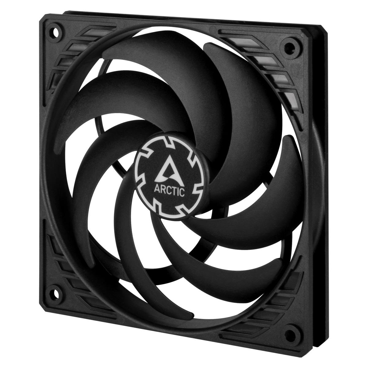 ARCTIC P12 Slim PWM PST paineelle optimoitu tuuletin, 4-pin, 120mm, musta