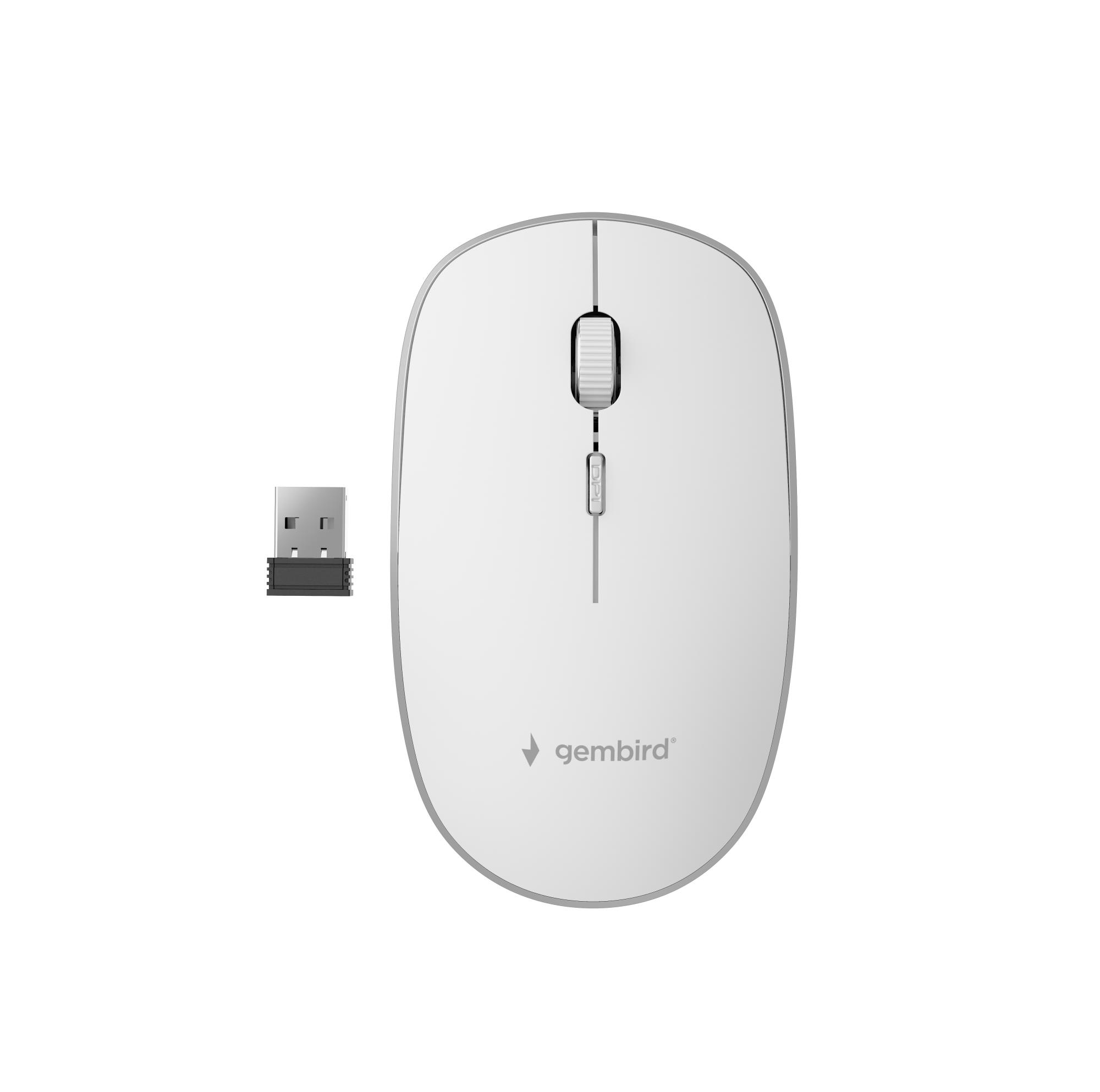 Langaton optinen USB-hiiri/valkoinen MUSW-4B-01-W GEMBIRD