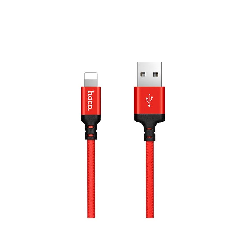 Hoco USB-A - Lightning -kaapeli 1 m 4 - musta/punainen
