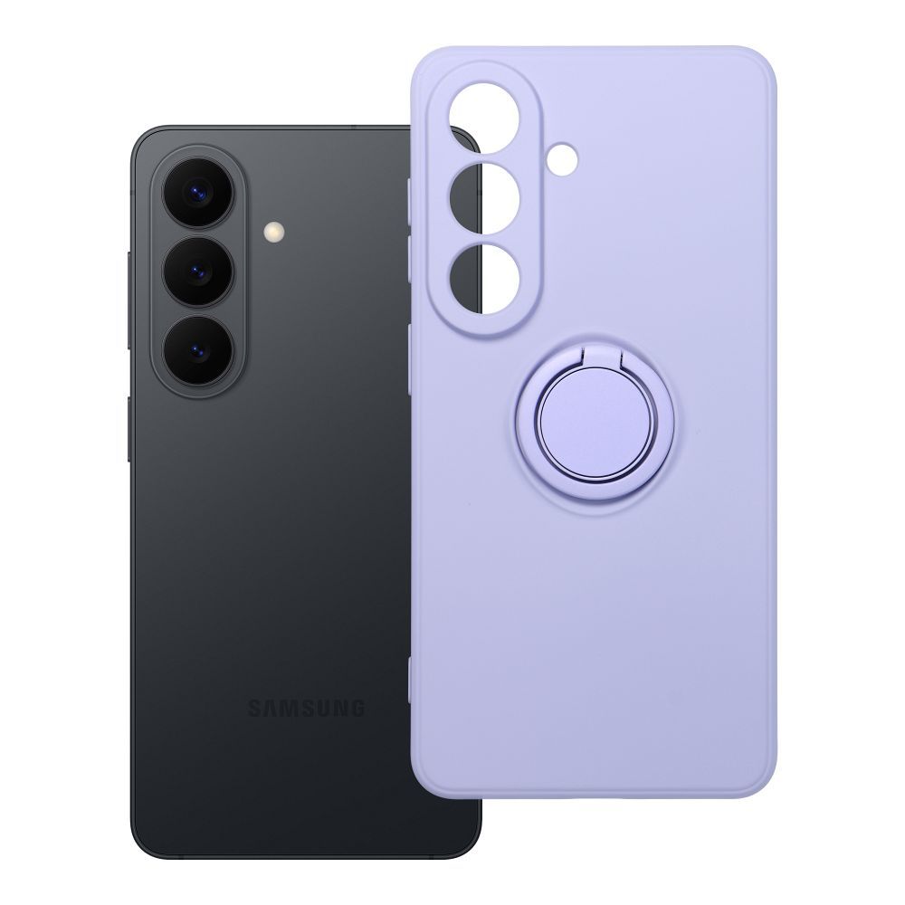 Suojakuori Samsung S26 silikoninen sormusrakenne violetti