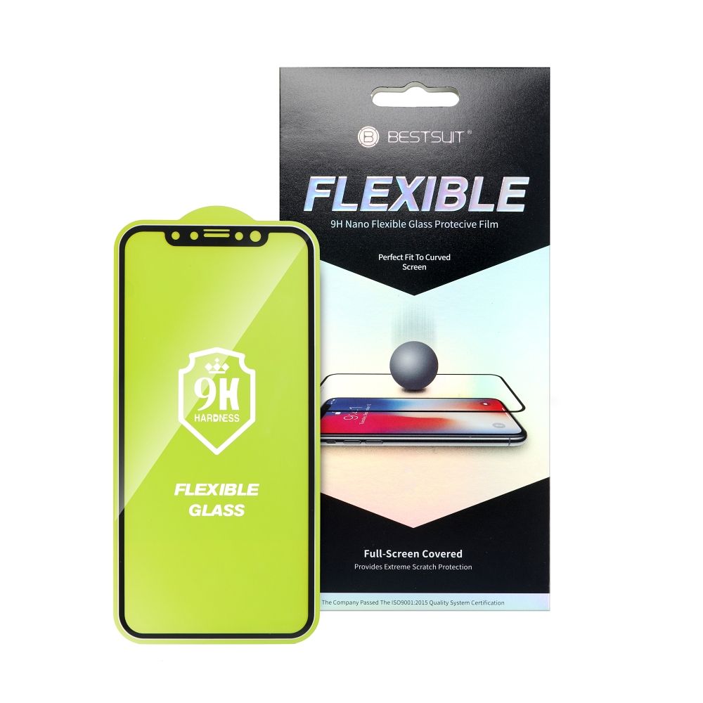 Bestsuit Flexible Hybrid Glass 5D suojalasi Apple iPhone 12 mini musta