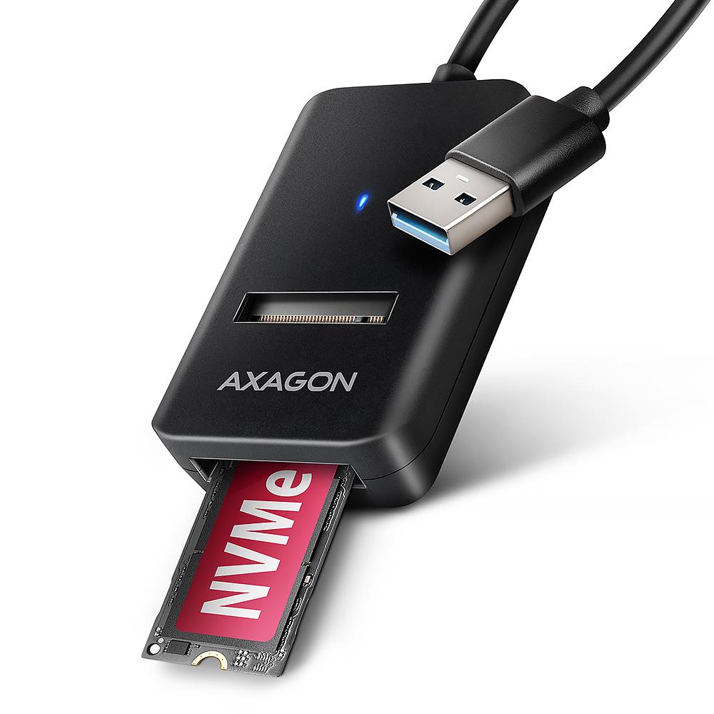 SSD-adapteri USB 3.2/M.2, 10 Gbps, 0,1 m, ADM2-AM AXAGON