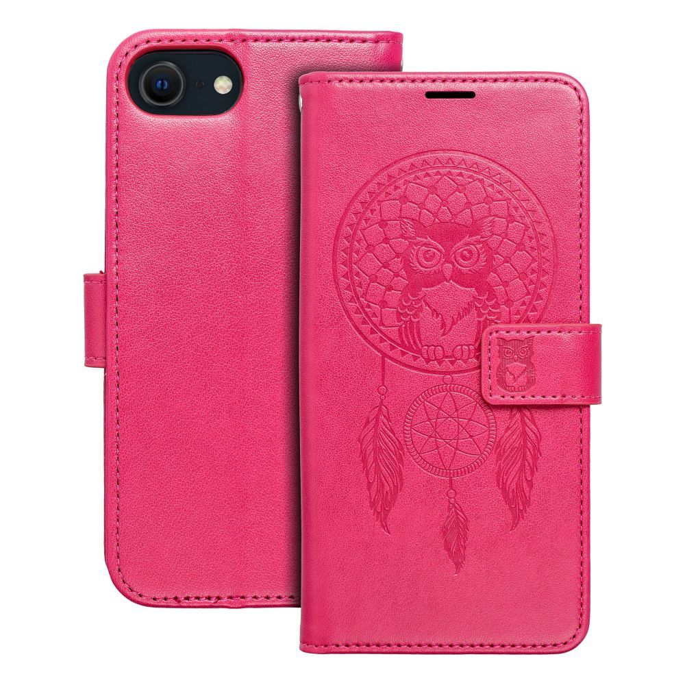 MEZZO Kirjasuojakuori iPhone 7 / 8 / SE 2020 / SE 2022:lle dreamcatcher magenta
