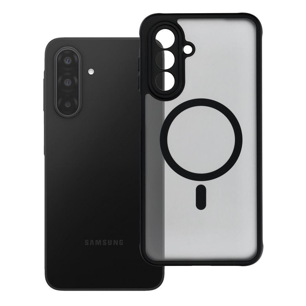 Suojakuori Samsung A17:lle Full Matte Mag Cover yhteensopiva MagSafe musta