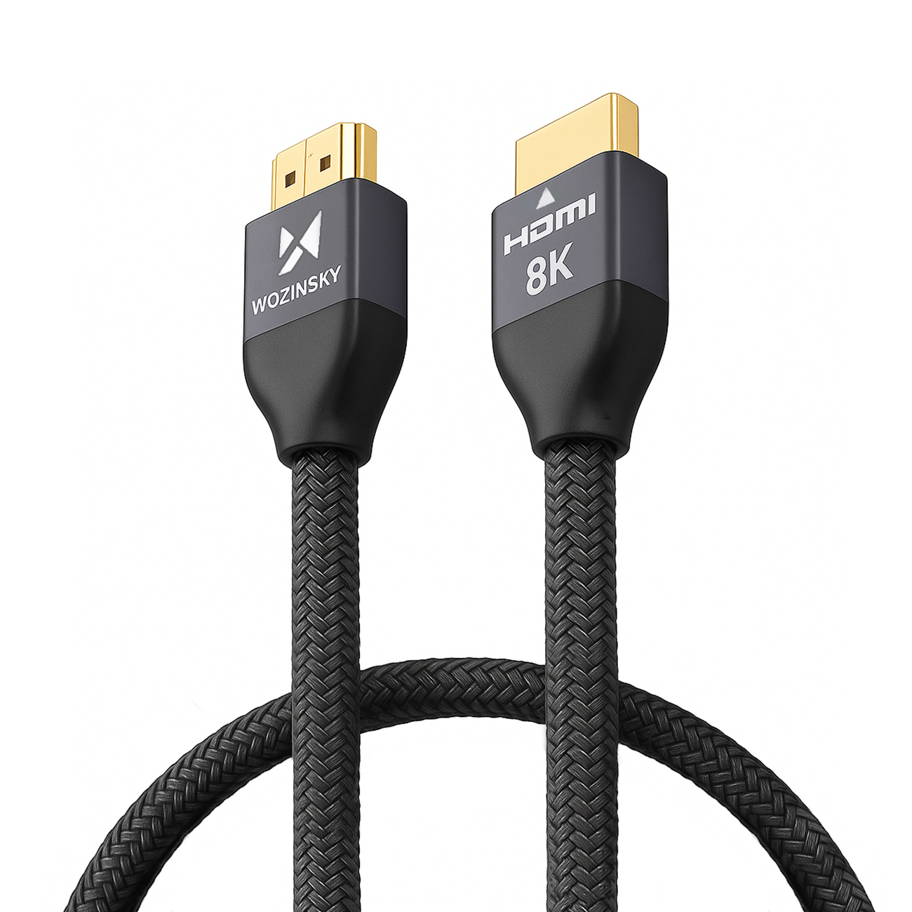 Wozinsky HDMI 2.1 -kaapeli 8K 60 Hz 48 Gbps / 4K 120 Hz / 2K 144 Hz 1 m hopea (WHDMI-10)