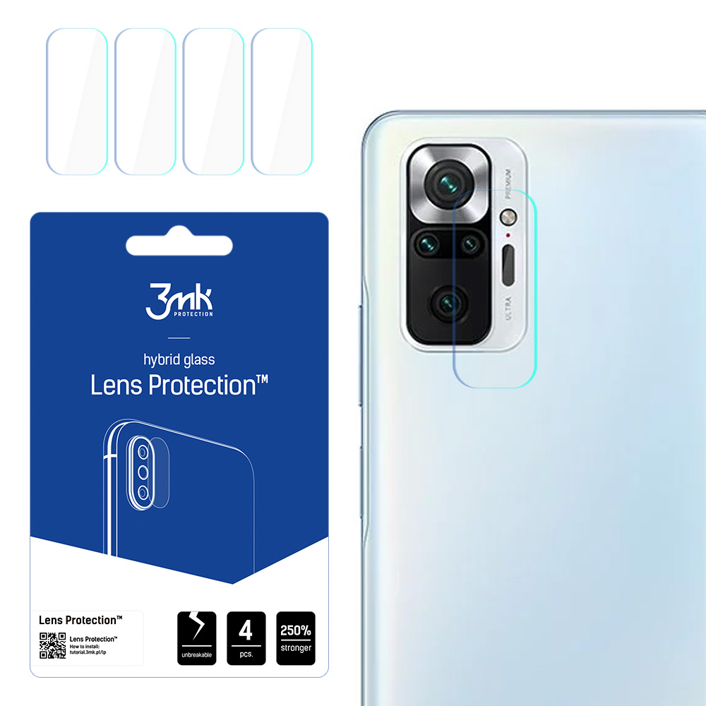 3mk Lens Protection Hybrid Camera Lens Glass for Xiaomi Redmi Note 10 Pro -objektiivin suojalasi