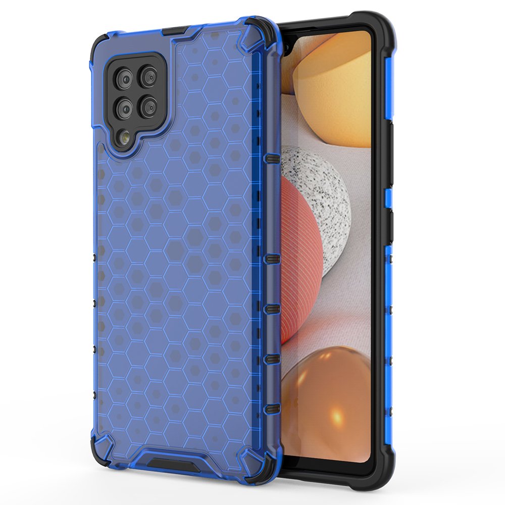 Honeycomb Asia panssari kansi TPU puskuri Samsung Galaxy A42 5G sininen sininen