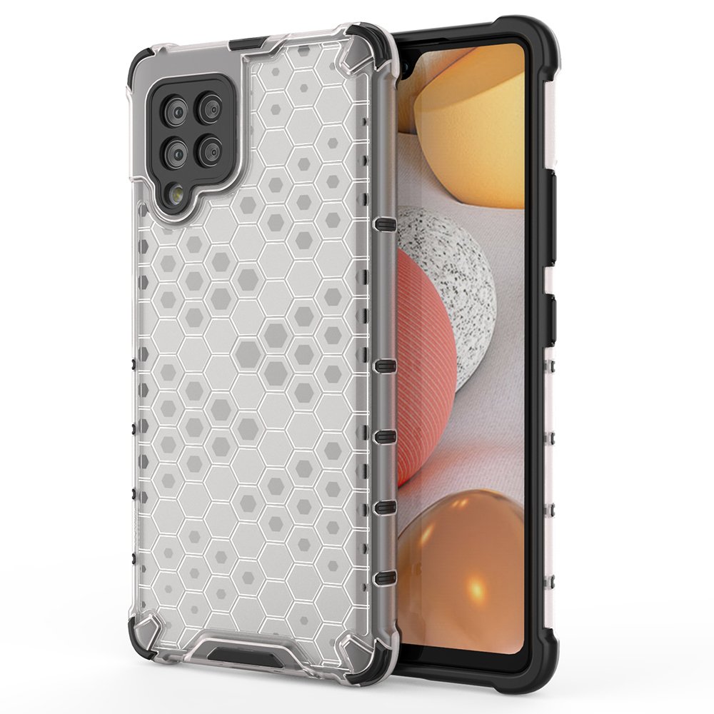 Honeycomb Asia panssari kansi TPU puskuri Samsung Galaxy A42 5G läpinäkyvästä