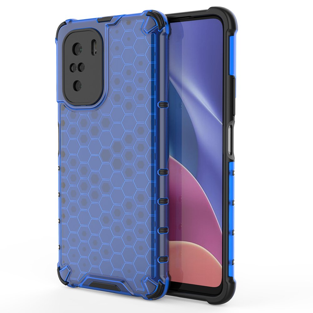 Honeycomb Asia panssari kansi TPU puskuri Xiaomi Redmi K40 Pro + / K40 Pro / K40 / K40 / Poco F3 sininen
