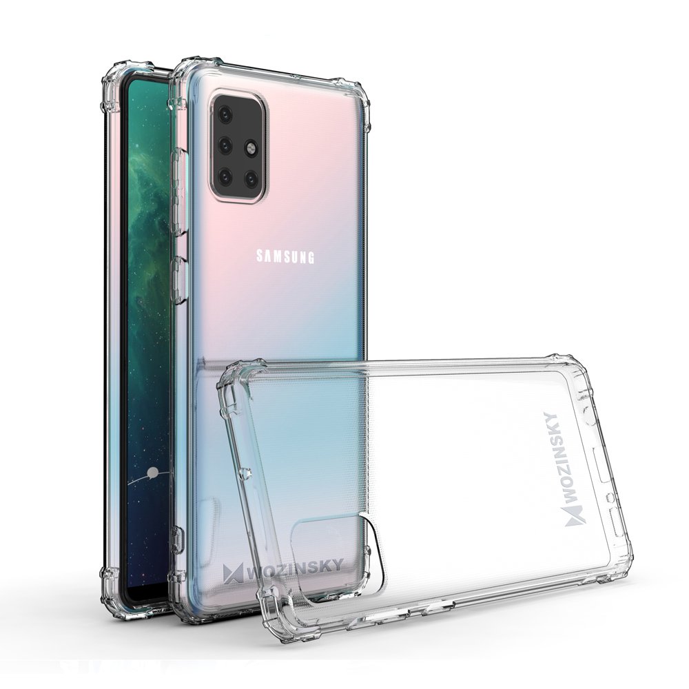 Wozinsky Anti Shock kestävä tapaus Military Grade Protection Samsung Galaxy A72 4G läpinäkyvästä Samsung Galaxy A72 4G