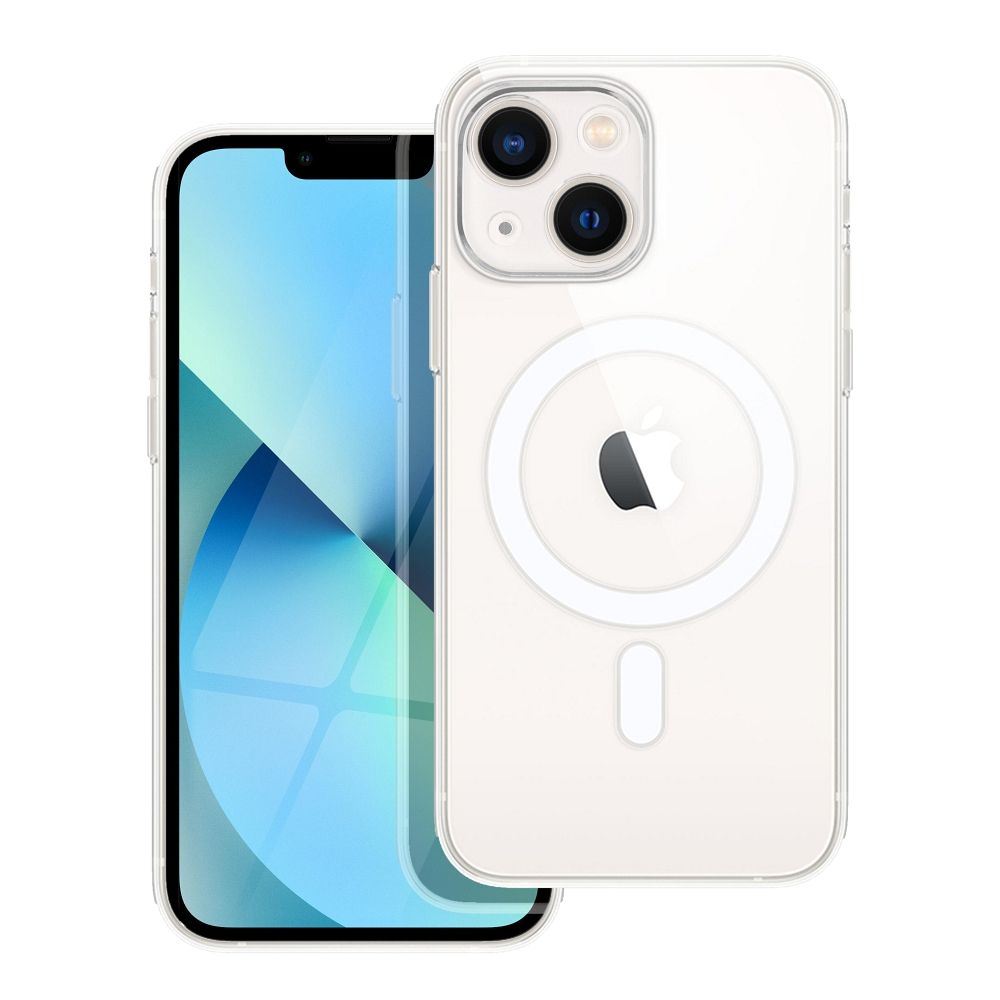 Suojakuori iPhone 14:lle Clear Mag Cover (STR / CAMERA PROTECTION) yhteensopiva MagSafen kanssa läpinäkyvä