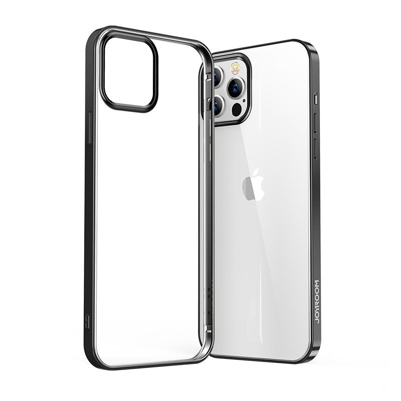 Joyroom Uusi kaunis sarja erittäin ohut kotelo galvanoitu kehys iPhone 12 Pro Max musta (JR-BP796)