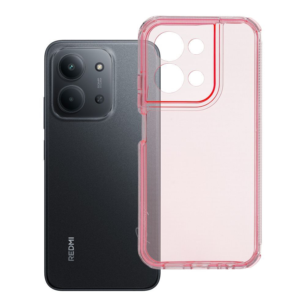 Suojakuori Xiaomi Redmi 15C (173,16 x 81,07 x 8,2):lle Matrix Clear puuteriinen vaaleanpunainen