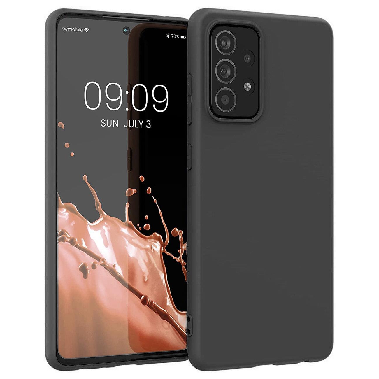 Silikonikotelo Pehmeä joustava kumisuojus Samsung Galaxy A22 4G musta