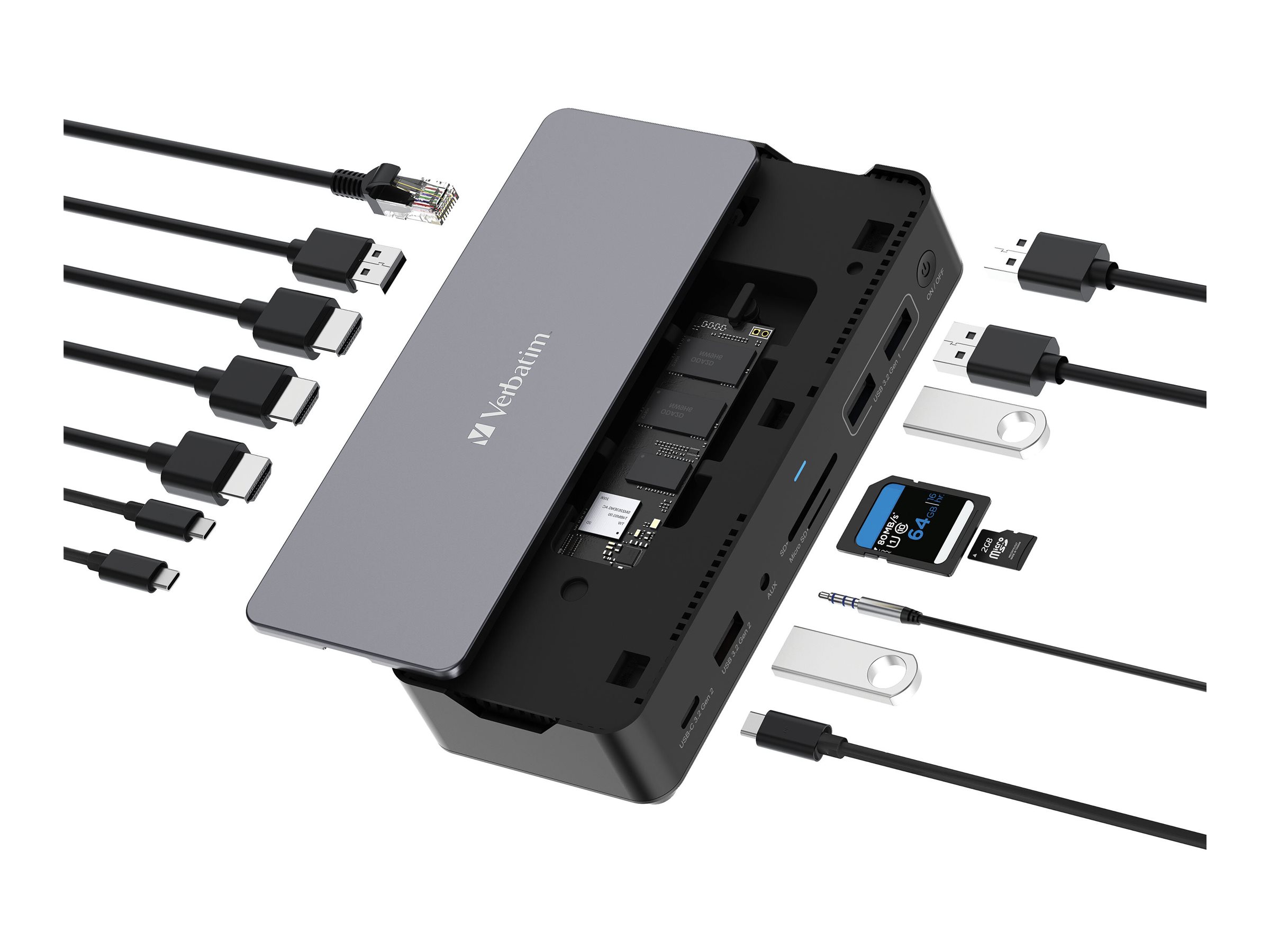 VERBATIM USB-C Pro -telakointiasema 15