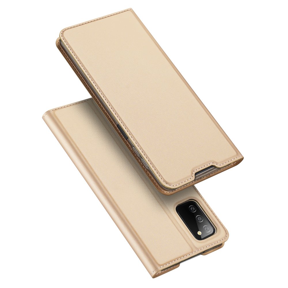 Dux Ducis Skin Pro Kirjahylly tyyppi tapauksessa Samsung Galaxy A03s kultainen