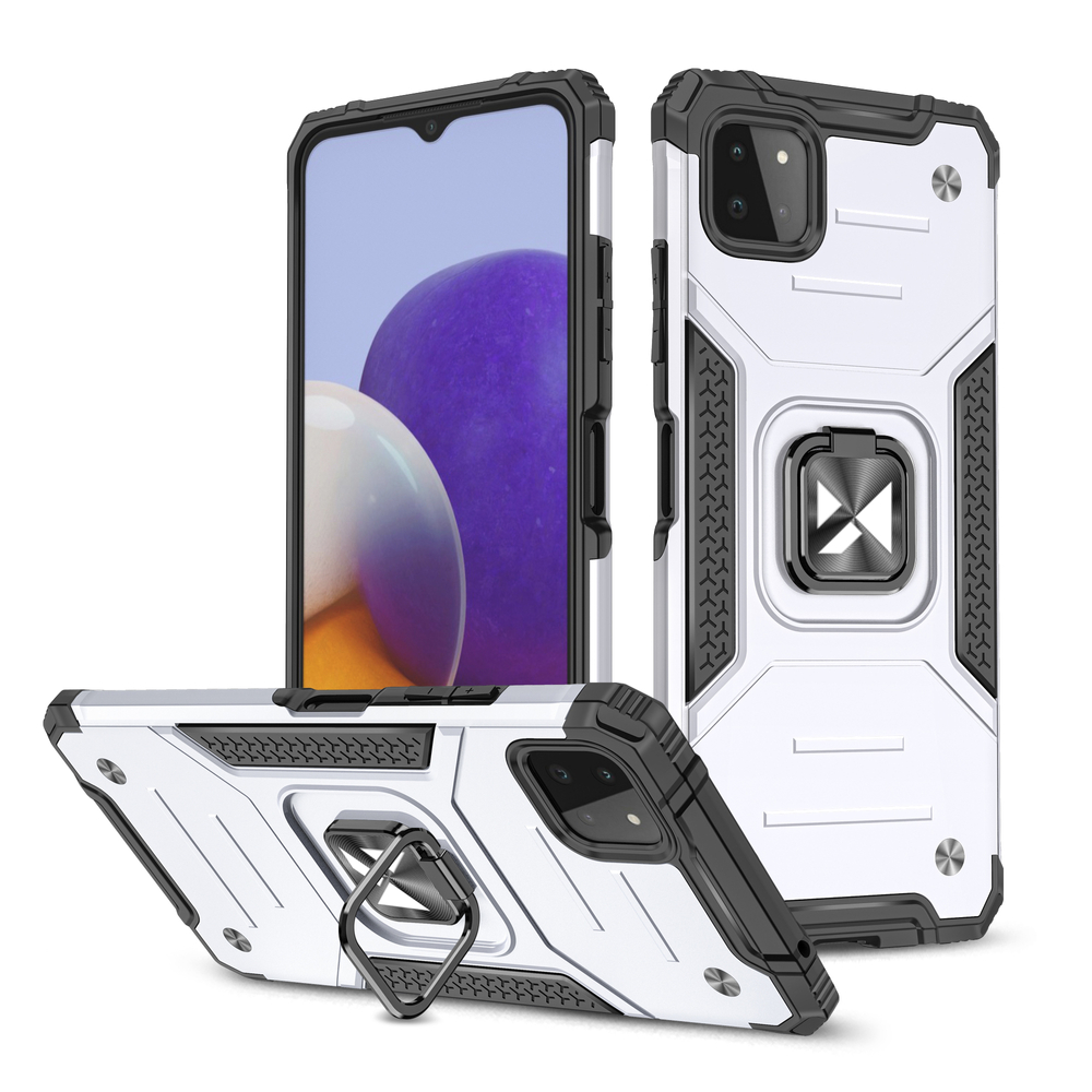 Wozinsky Ring Armor Case Kickstand Kova Rugged Cover Samsung Galaxy A22 4G hopea hopea