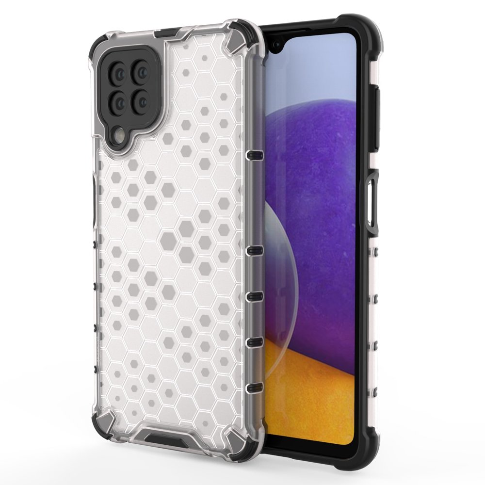 Honeycomb Asia panssari kansi TPU puskuri Samsung Galaxy A22 4G läpinäkyvästä