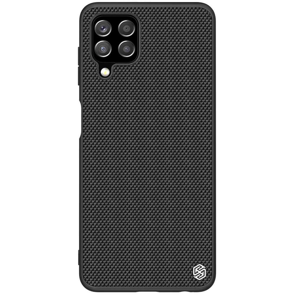 Nillkin Textured Case kestävä vahvistettu kotelo geelirunko ja nylon takaisin Samsung Galaxy A22 4G musta