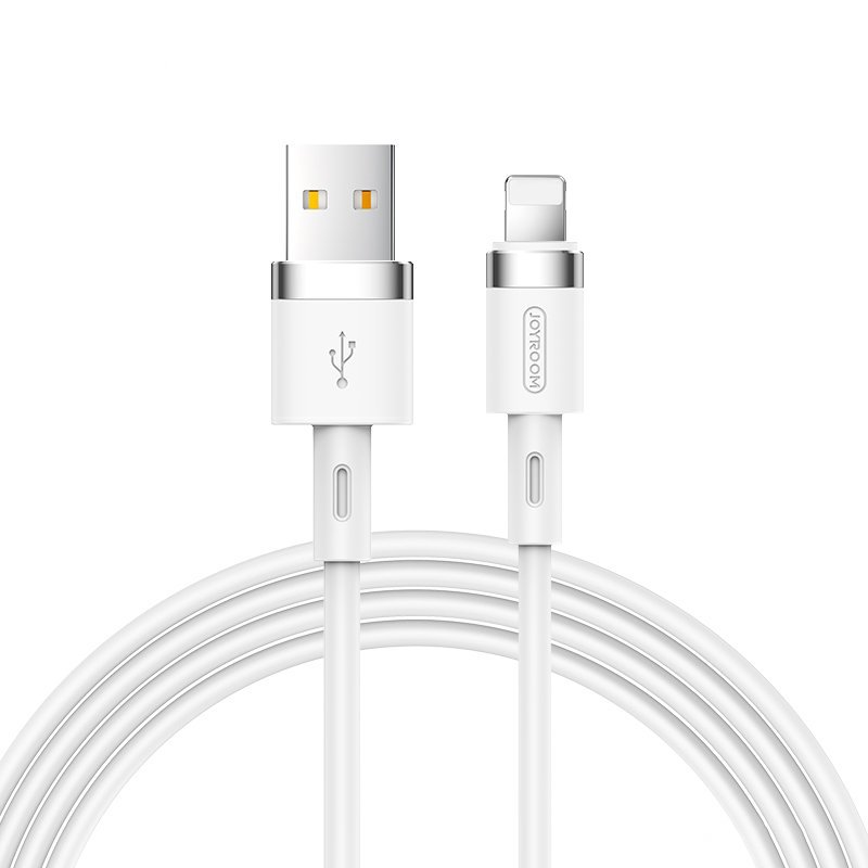 Joyroom Liquid Silicone -datakaapeli N2 USB-A / Lightning 2,4A 1,2 m - valkoinen
