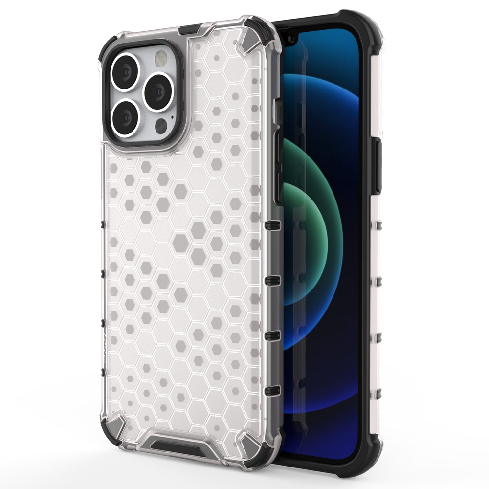 Honeycomb Asia panssari kansi TPU puskuri iPhone 13 Pro Max läpinäkyvä iPhone 13 Pro Max