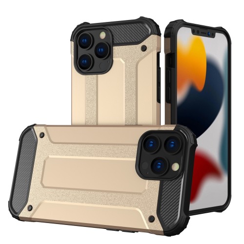 Suojakuori Hybrid Armor Case Apple iPhone 13 Pro, kultainen