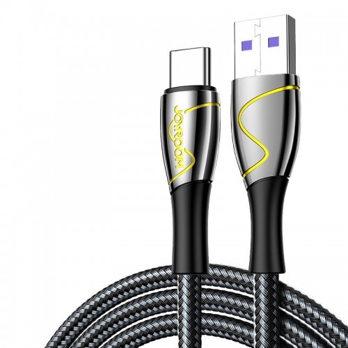 USB-kaapeli Joyroom Mermaid Series musta Type-C 120cm (enintään 5A)
