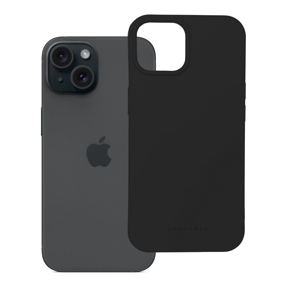 Roar Space Suojakuori iPhone 15:lle musta