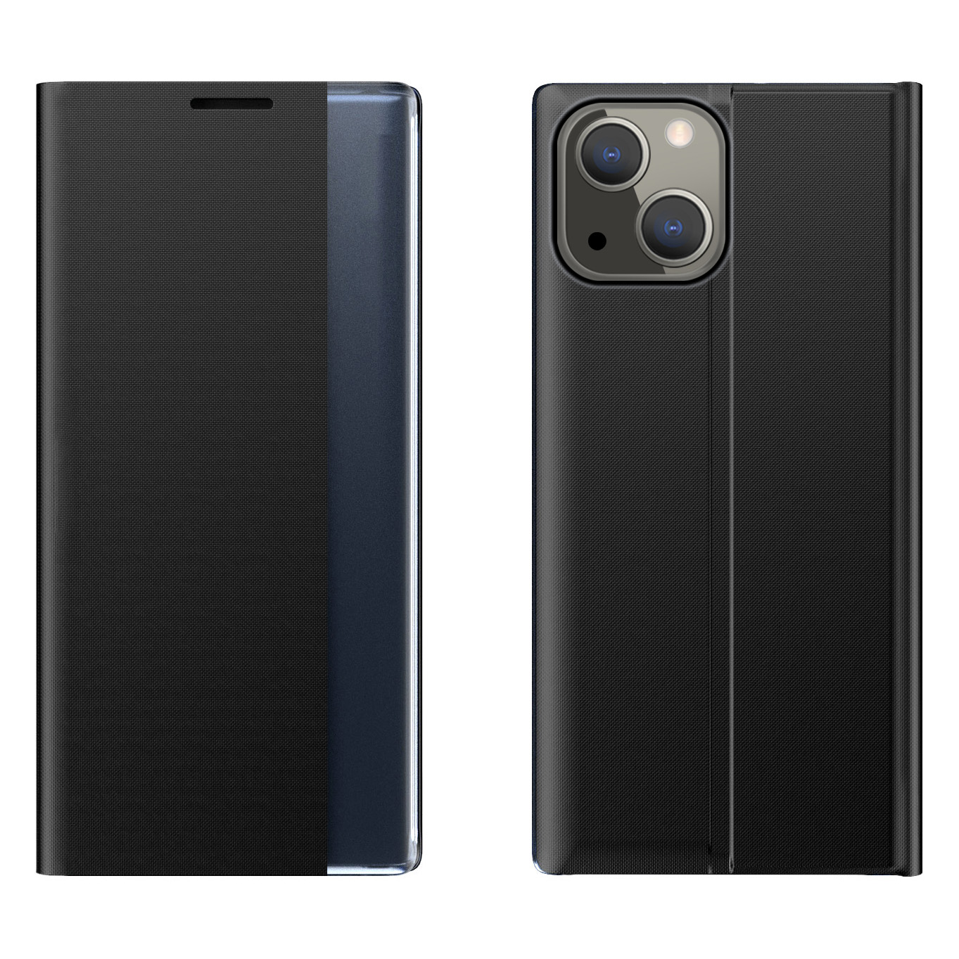 Sleep Case Kirjahylly tyyppi Kotelo Smart ikkuna iPhone 13 mini musta