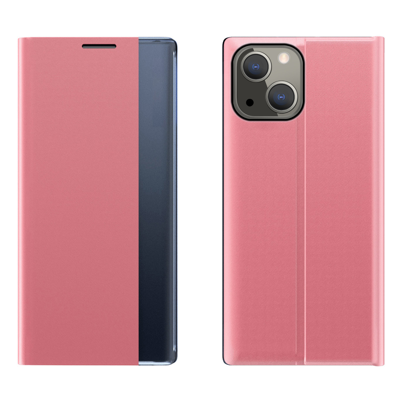 Sleep Case Kirjahylly tyyppi asia Smart ikkuna iPhone 13 mini vaaleanpunainen vaaleanpunainen