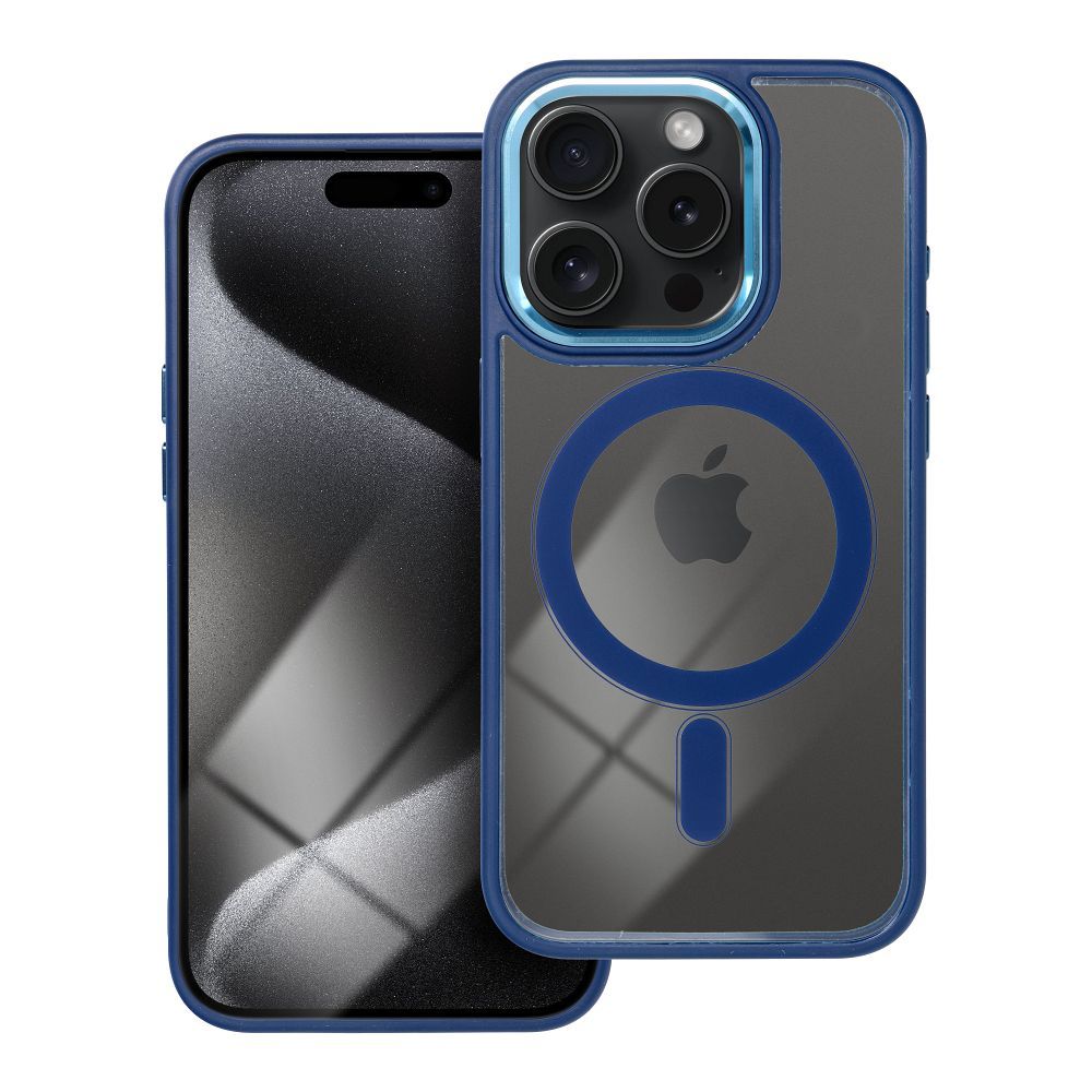 Suojakuori iPhone 15 PRO:lle Color Edge Mag Cover yhteensopiva MagSafe sininen
