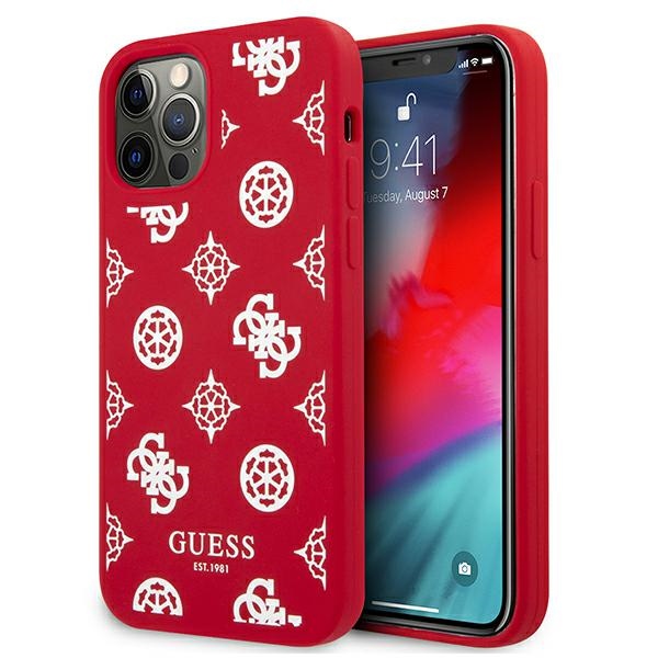Guess GUHCP12LLSPEWRE iPhone 12 Pro Max 6.7" punainen/punainen kova kotelo Peony-mallisto