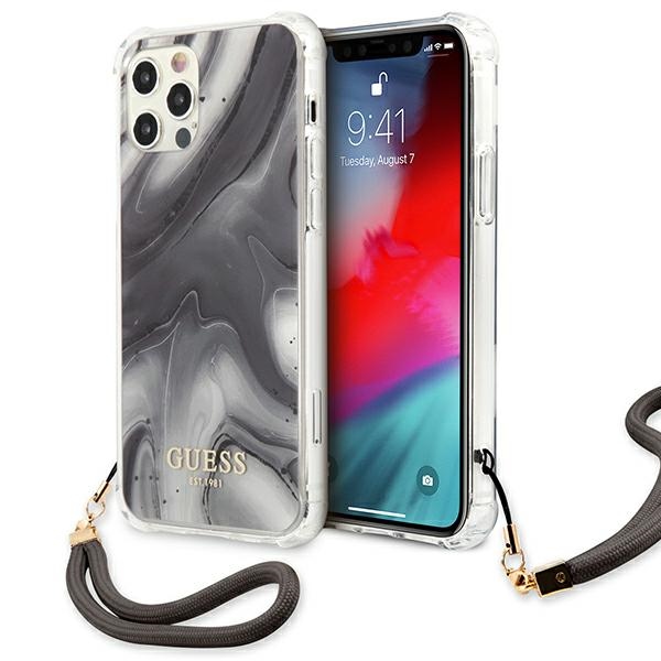 Guess Marble Collection iPhone 12 / iPhone 12 Pro -kotelo - harmaa