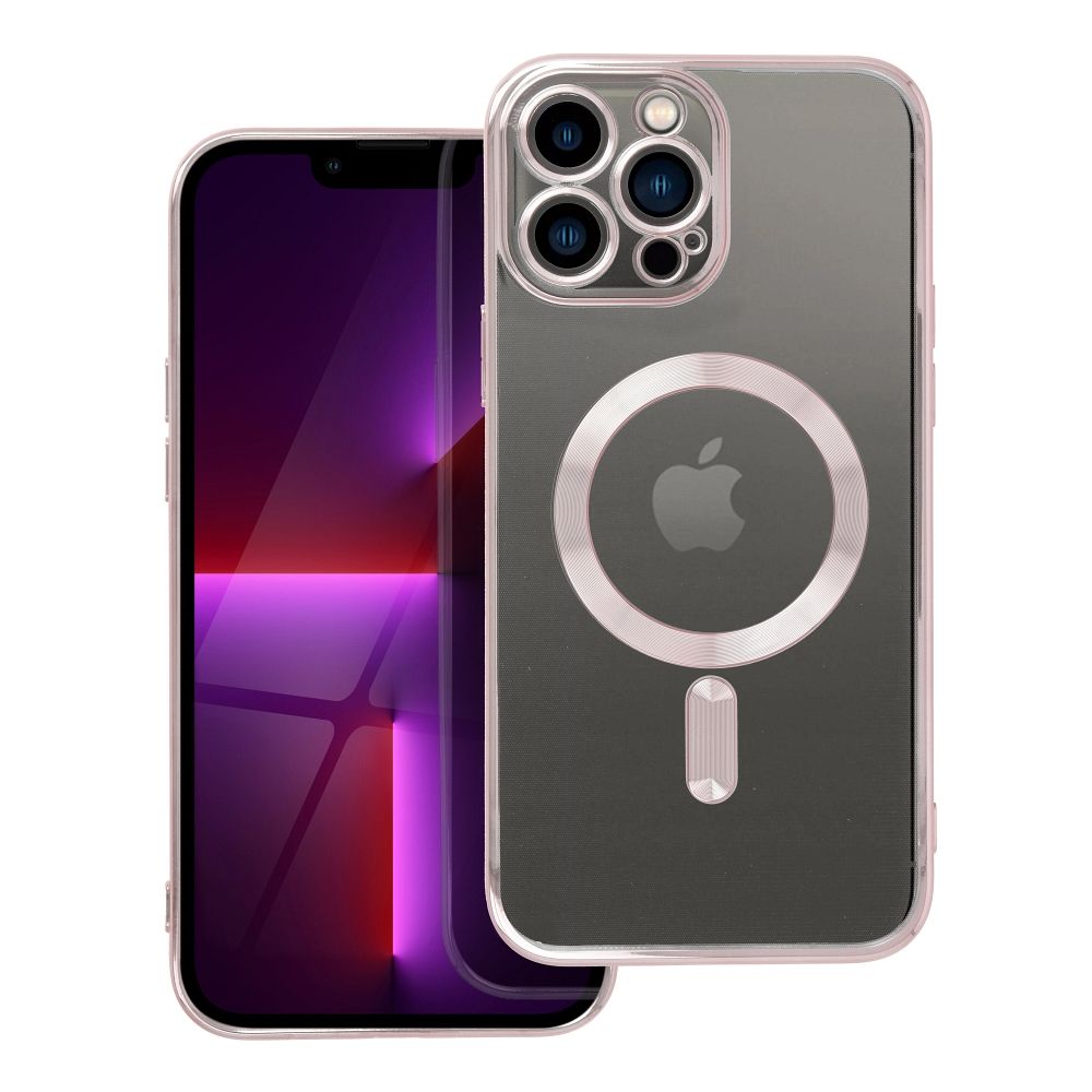 Suojakuori iPhone 13 PRO MAX:lle Electro Mag Cover yhteensopiva MagSafe-version kanssa ruusukulta