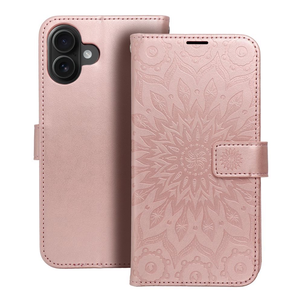 MEZZO kirjakotelo IPHONE 16 Plusille mandala ruusukulta