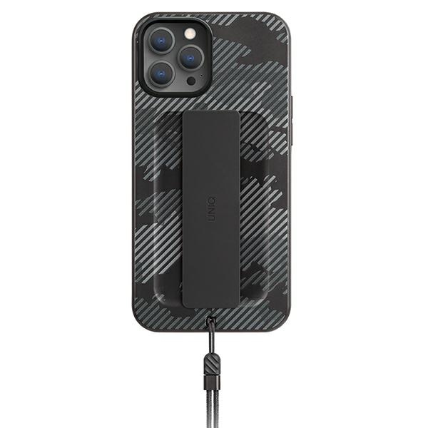 Uniq Heldro kotelo iPhone 12 Pro Maxille - musta naamiointi