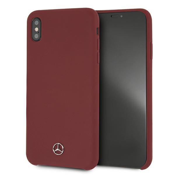 Mercedes Silicone Line kotelo iPhone Xs Max - punainen