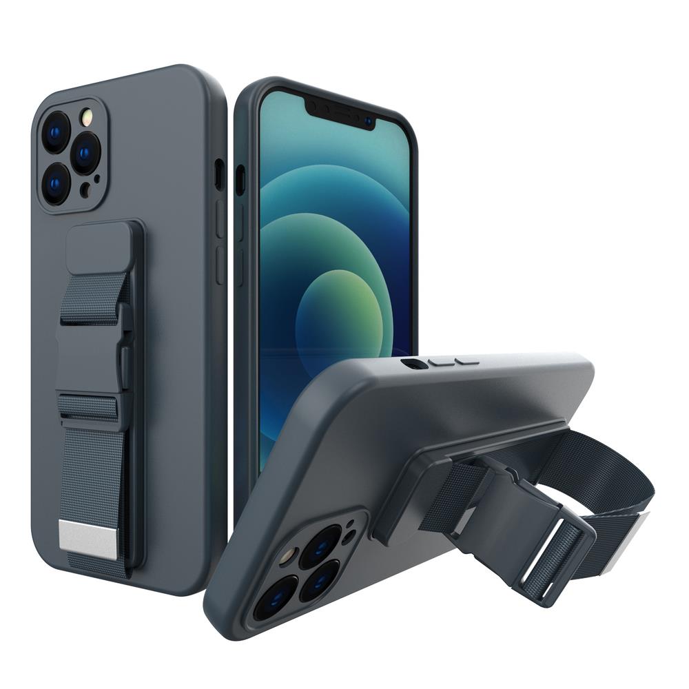 Rope tapauksessa geelikotelo ketjun kaulanauha laukku kaulanauha iPhone 13 Pro tummansininen