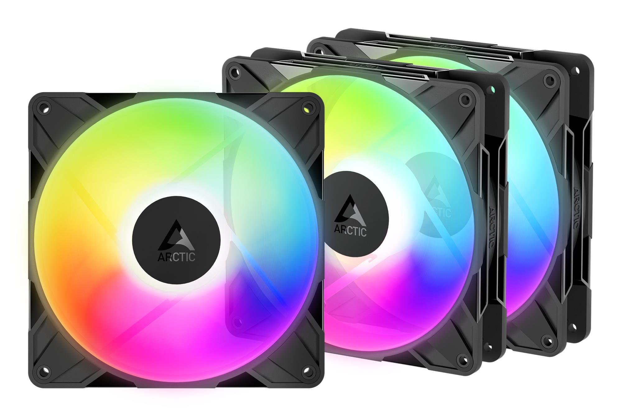 ARCTIC P14 PRO Reverse PWM PST A-RGB korkean suorituskyvyn tuulettimet, 4-pin, 140mm, 3 kpl