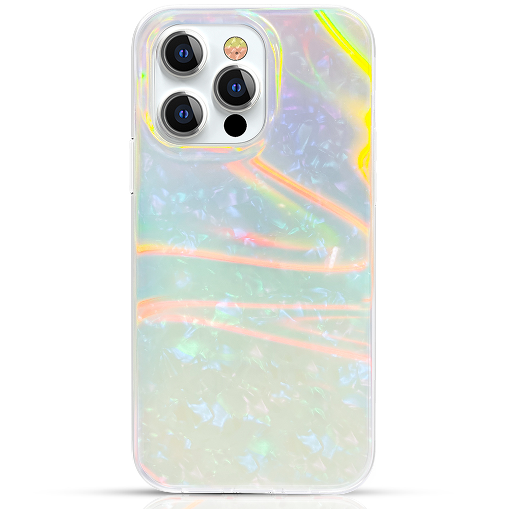 Kingxbar Shell Series ylellinen tyylikäs puhelimen tapauksessa iPhone 13 Pro pearl-mint