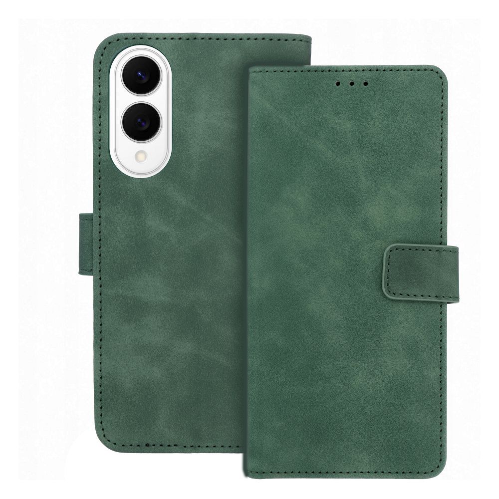 Läppäsuojakuori Samsung S25 EDGE:lle Tender Book vihreä
