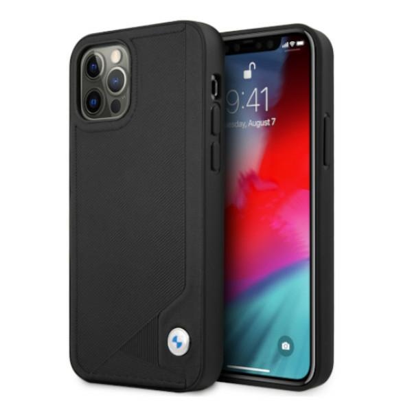 BMW Nahka Deboss kotelo iPhone 12 / iPhone 12 Pro - musta