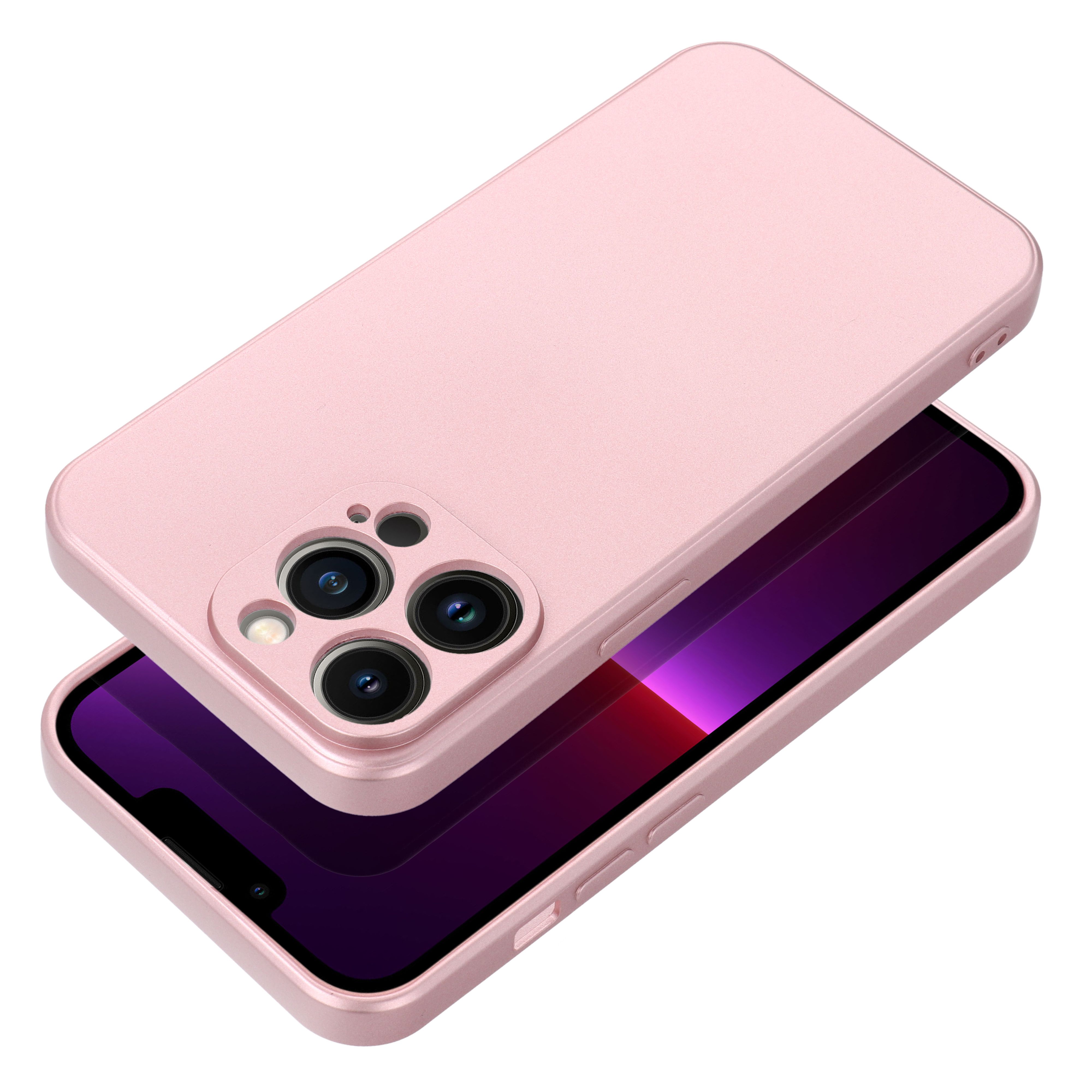 Metallinen Suojakuori iPhone 17:lle vaaleanpunainen